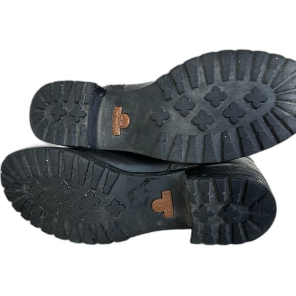 Timberland Black Suede and Leather Knee-High Boots - Women 7.5 - Picture 7 of 9